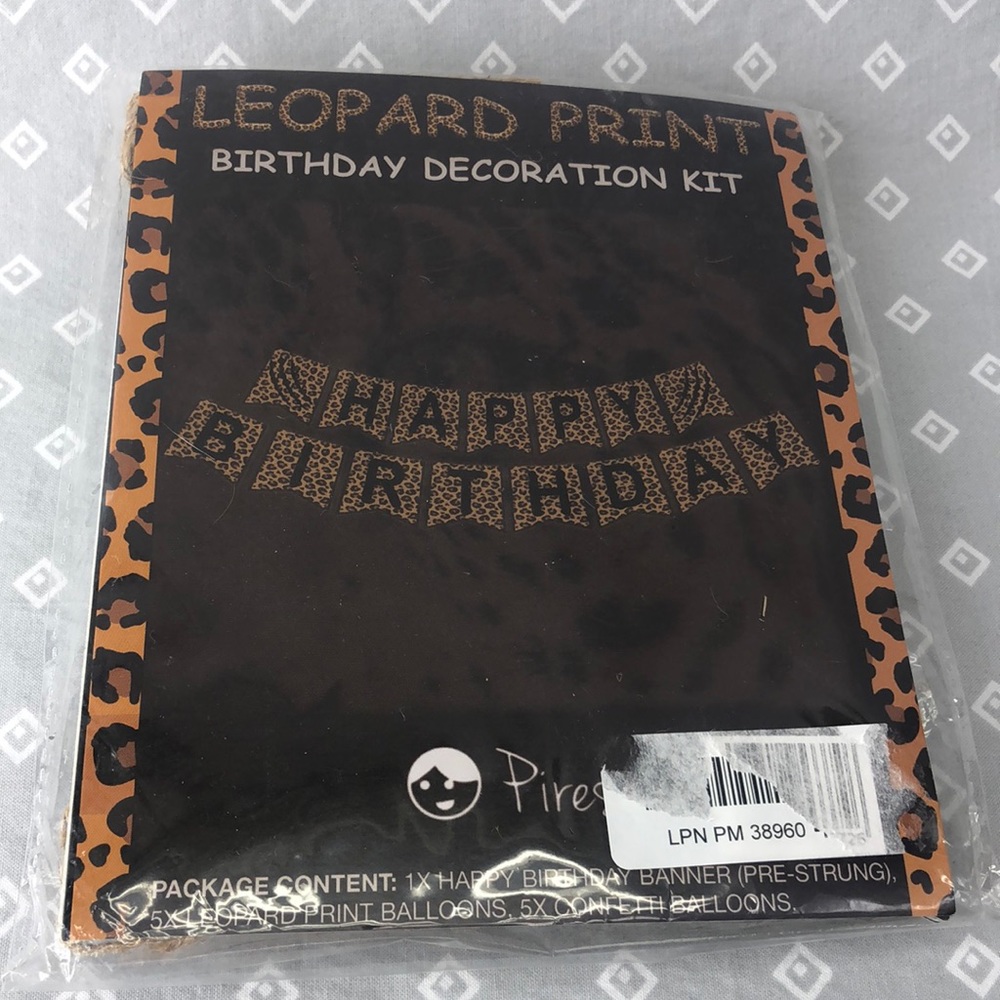 Leopard Print Birthday Decoration Kit